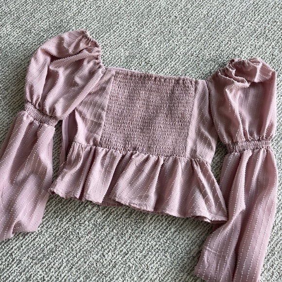 ASTR lilac top with side zip for fitted look - Picture 3 of 5